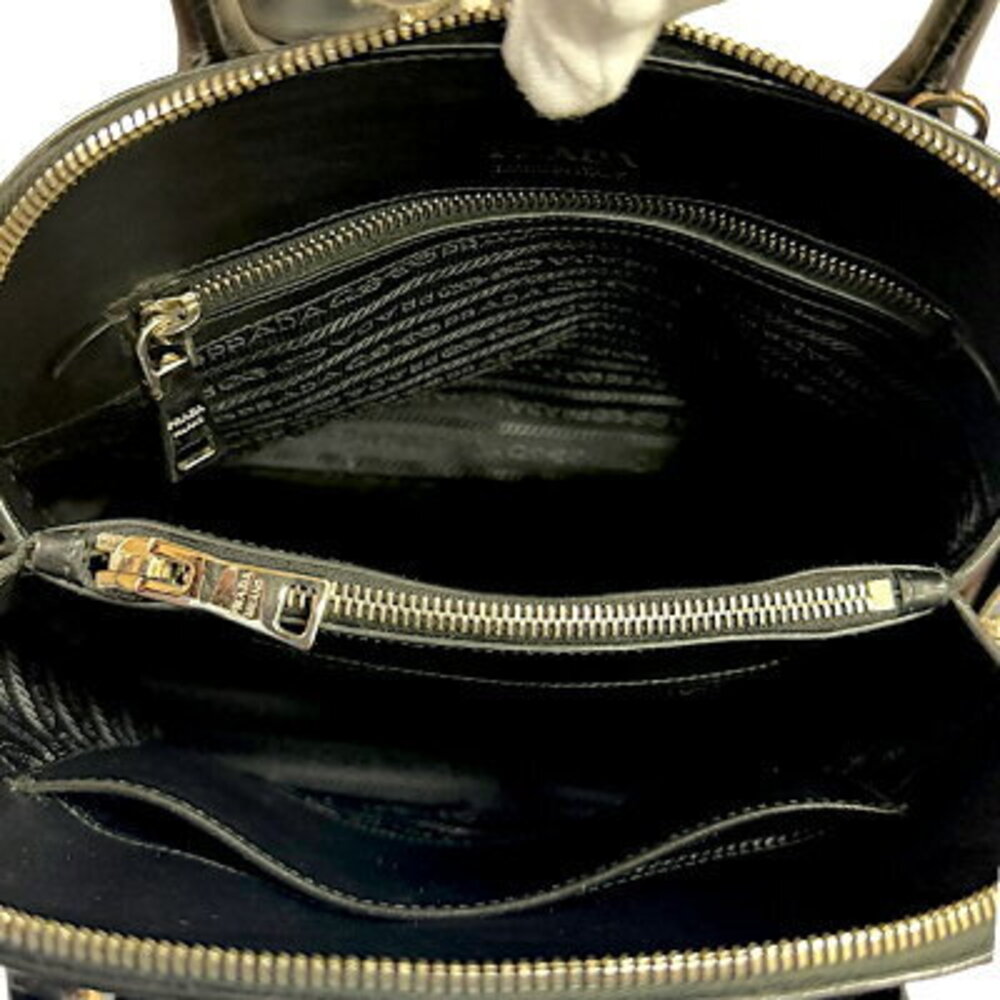 Prada Black Burning Flame Heels Promenade Handbag - Picture 6 of 7